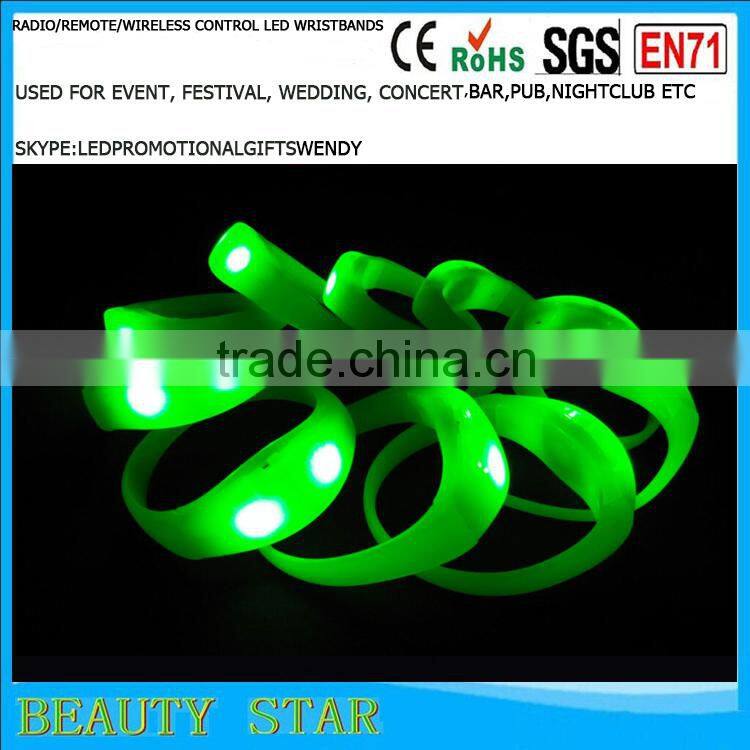 Hot selling led bracelet logo,customized led bracelet logo,radio/remote/wireless led bracelet logo for party,festival