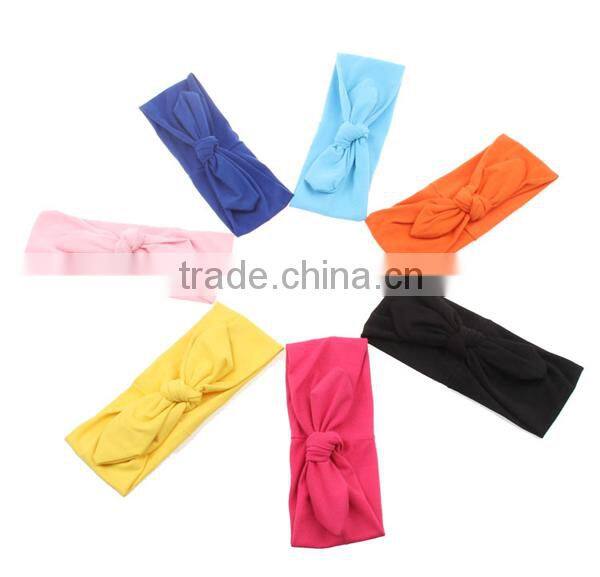 YA New Cute Girls and Women Bowknot Hairbands Turban Knot Rabbit Headband Headwrap Top Cloth Headwear Hair Accessories
