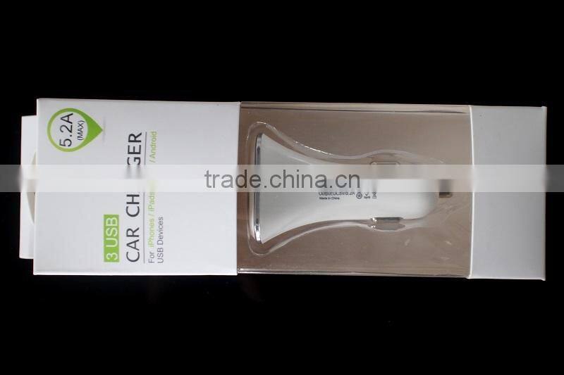 3 USB Car Charger 5.2A Output