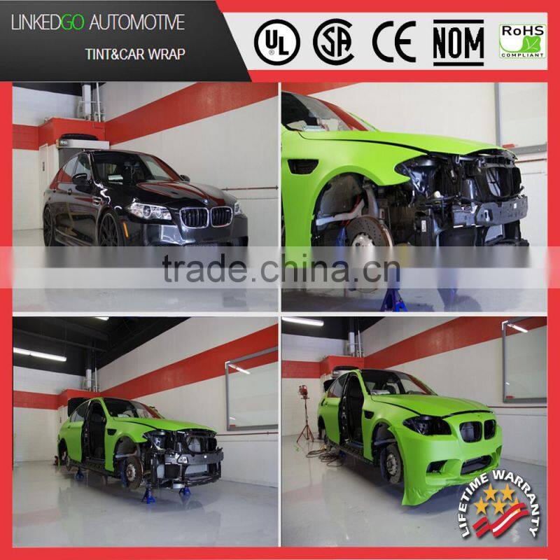 Professional Blue 1.52*30M Matte Vinyl Car Wrap Promotional Colour Change Car Wrapping film