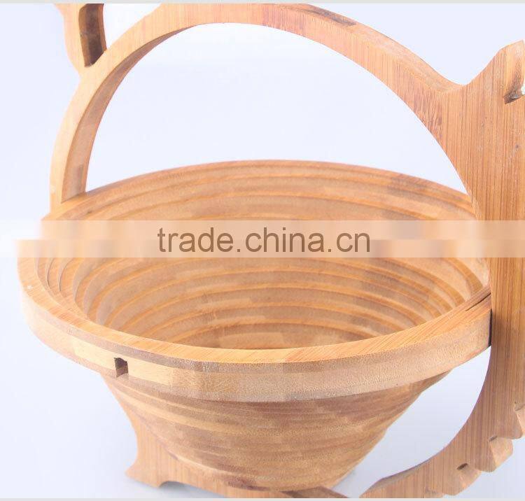 Wood hanging fruit basket Vegetable Basket, Wood Chip Storage Basket, Wooden Fruit Basket