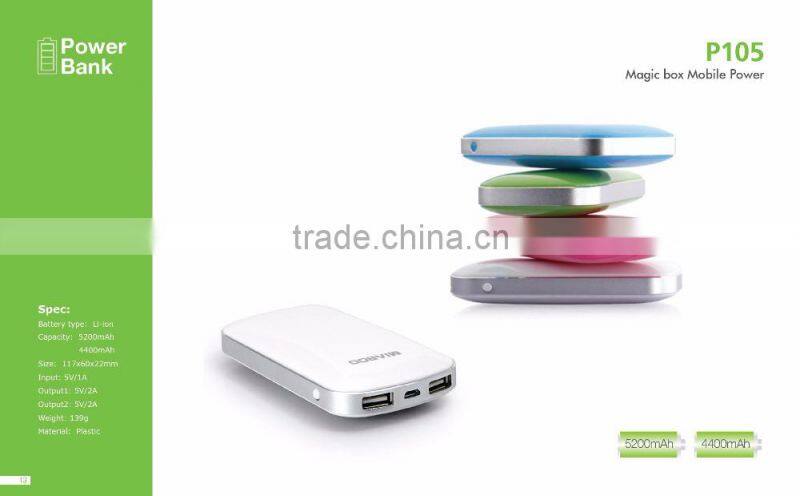 Shenzhen Factory price usb portable power bank, 2000mAh-3000mah power banks with customized capacity and full color logo charger