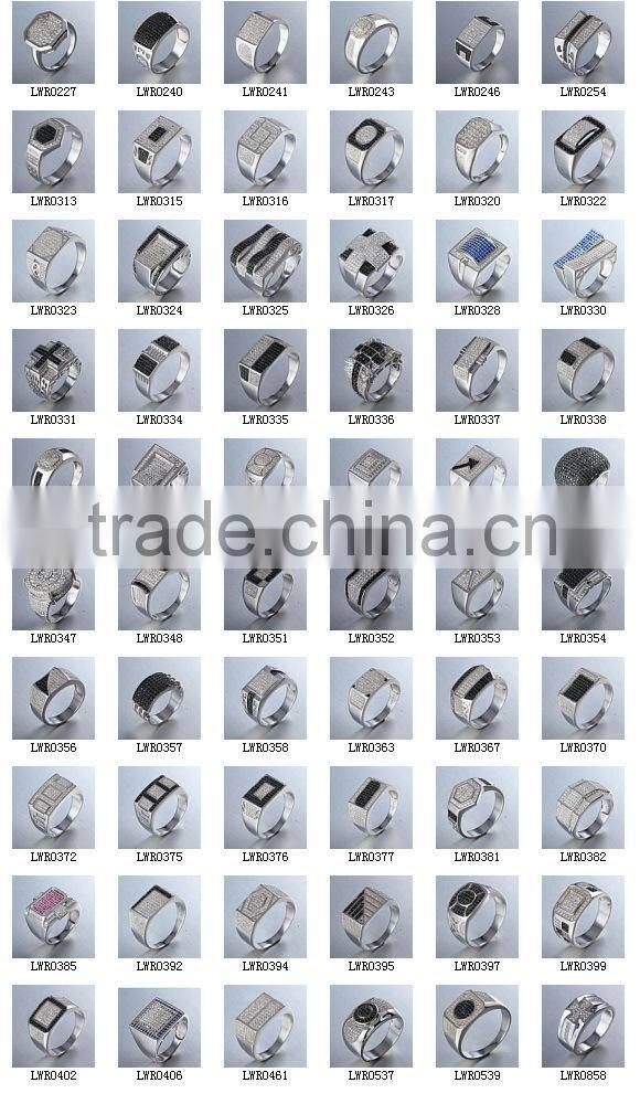 Men's Ring AAA Cubic Zirconia Ring 925 Silver Price Per Gram Wholesale LWR0341