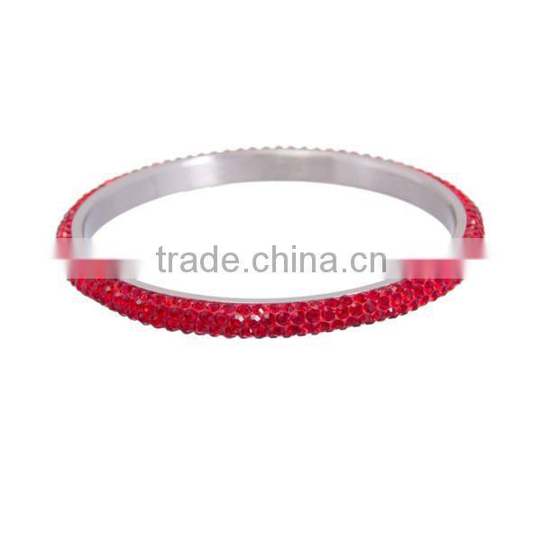 2014 Rhinestone Beads Thin Metal Stainless Steel Charm Bracelet