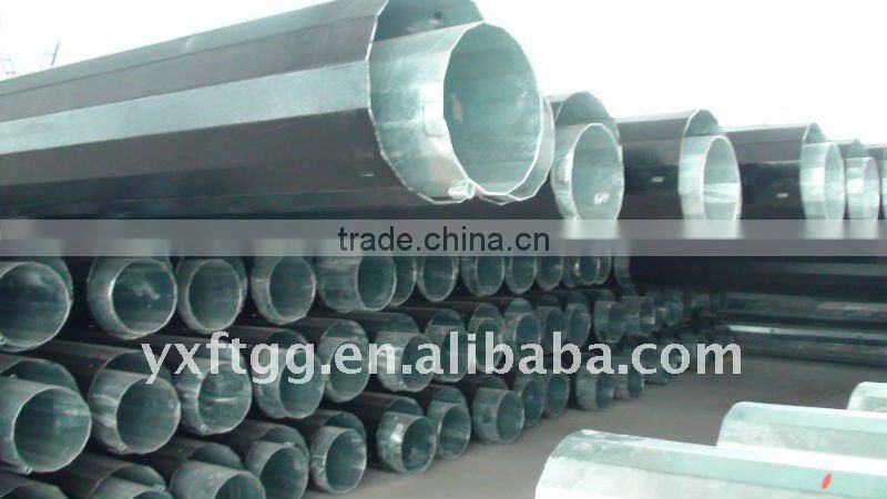 Hot dip galvanized power pole 35kv,69kv,161kv,132kv