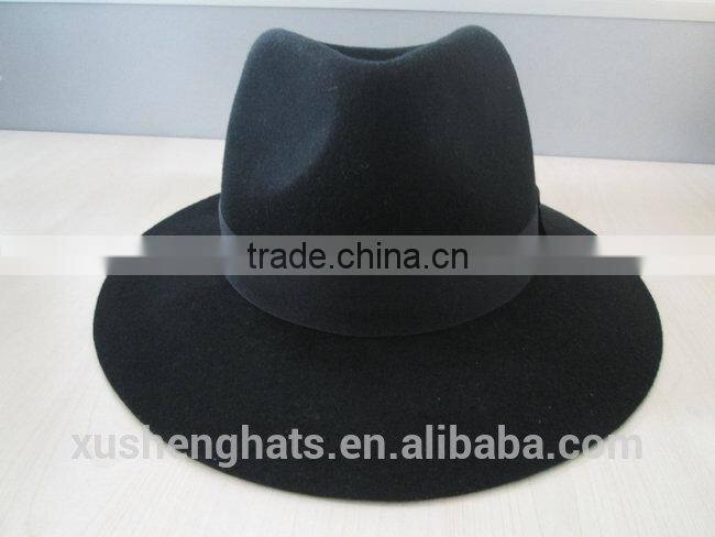 wholesale wool felt wide brim fedora hats for men