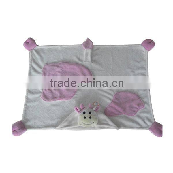 Plush animal micro plush fleece blanket