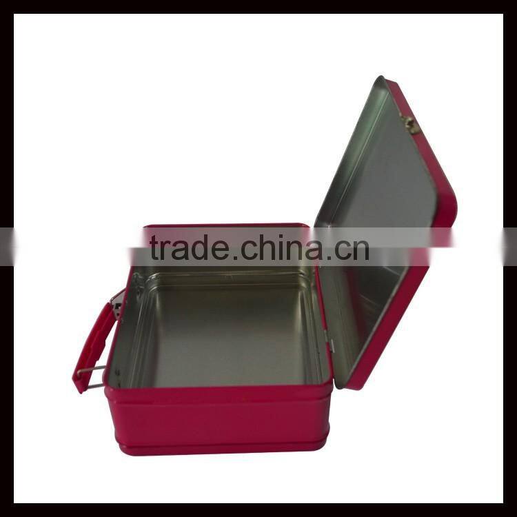 Wholesale Best Selling Rectangle Metal Lunch Container With Metal Buckle/Handles