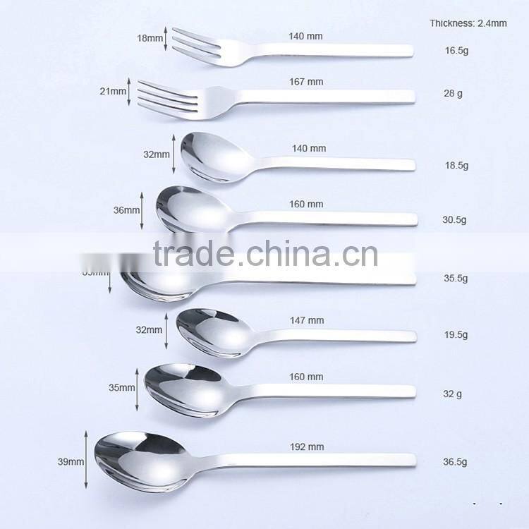 Home design round handle stainless china flatware set