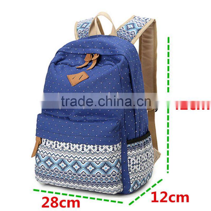 Women Girl Canvas Shoulder School Bag Handbag Bookbag Backpack Travel Rucksack