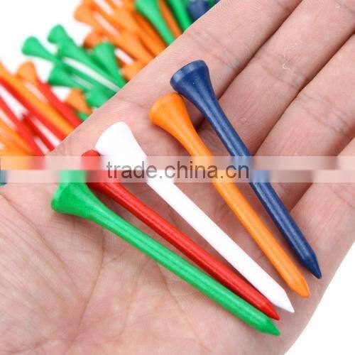 100Pcs 69mm Mixed Color Wood Golf Tees