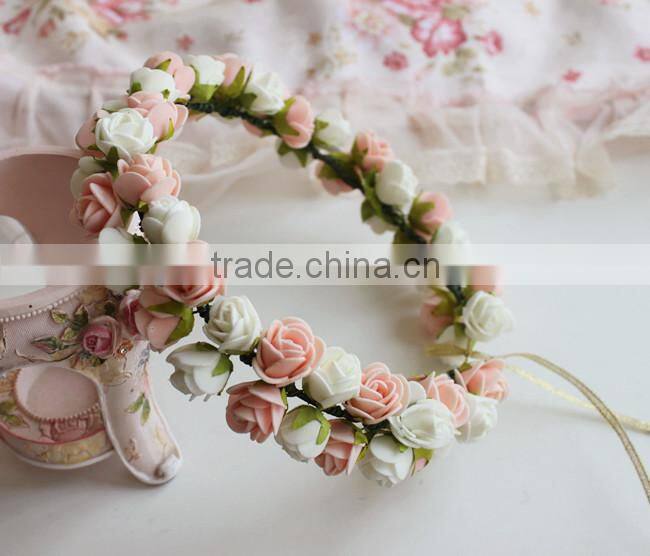 EVA PE Rose Flower Head Wreath Garland For Wedding Prom Party And Christmas Decoration