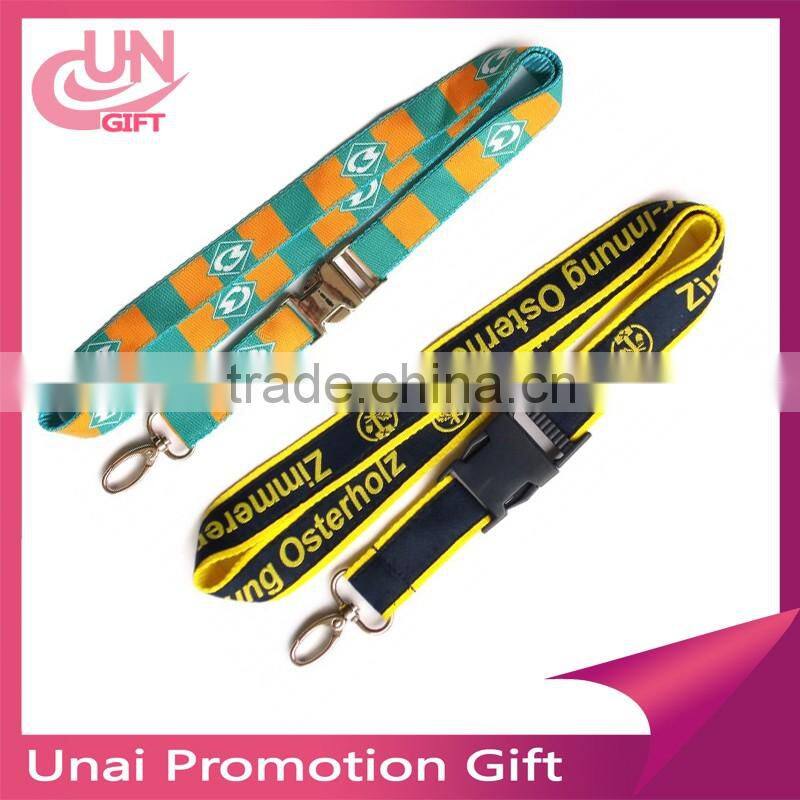 Factory direct custom bright colours lanyard jacquard weave lanyard NO MOQ