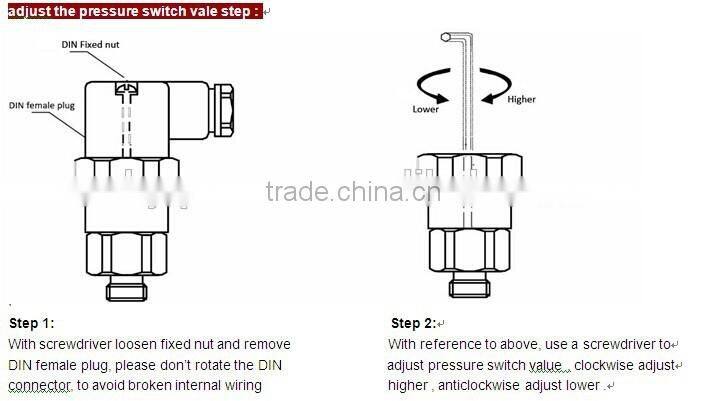 pressure switch for industrial application