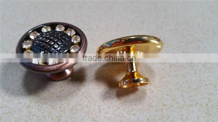 Shabby Zinc Alloy Furniture Knob and Crystal Cabinet Round Knobs and drawer glass Knob