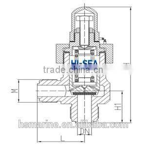 Marine Bronze Male Screw Thread Angle Safety Valve