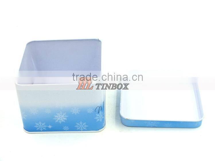 Christmas Square Candy Gift Tin Cans