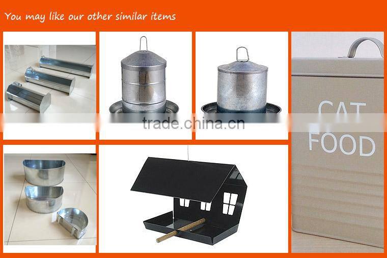 Galvanized metal Hanging Corner Poultry Feeder