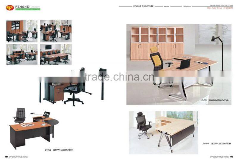 Modern office furniture wood table metal computer table