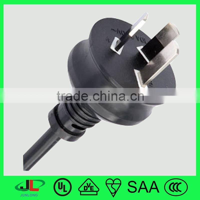 SAA 2 pin plug and extension cord, 2 flat pin plug