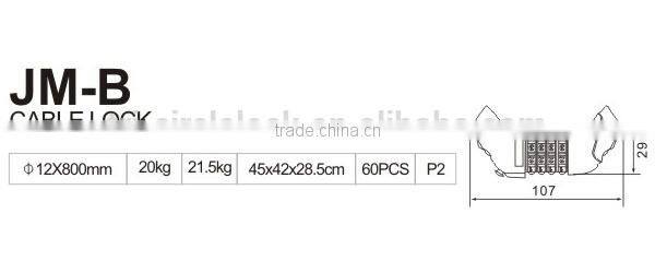 High Quality Tri-Circle Cable Locks JM-B