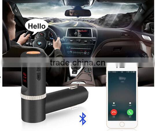 Hot Sale Bluetooth Car Charger Hands-free Wireless Car MP3 Player FM Transmitter Dual USB Car Charger Max Bluetooth Car Kit BC08