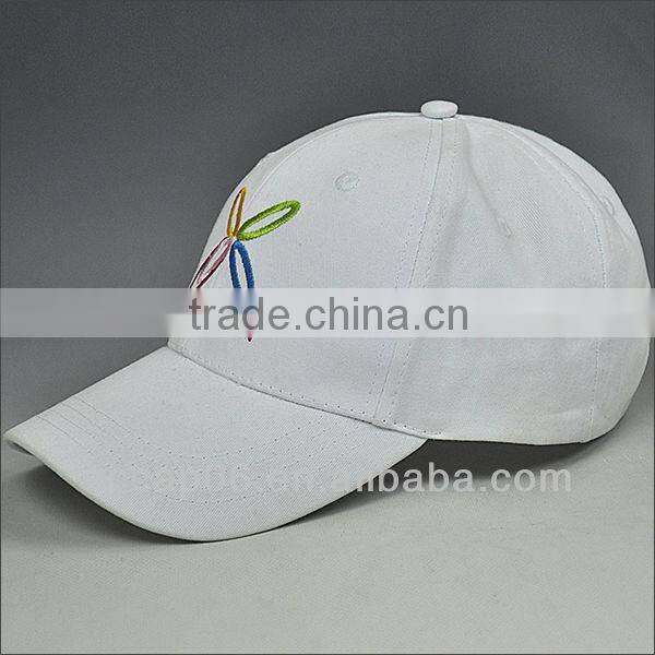 white embroidery funny sport hat