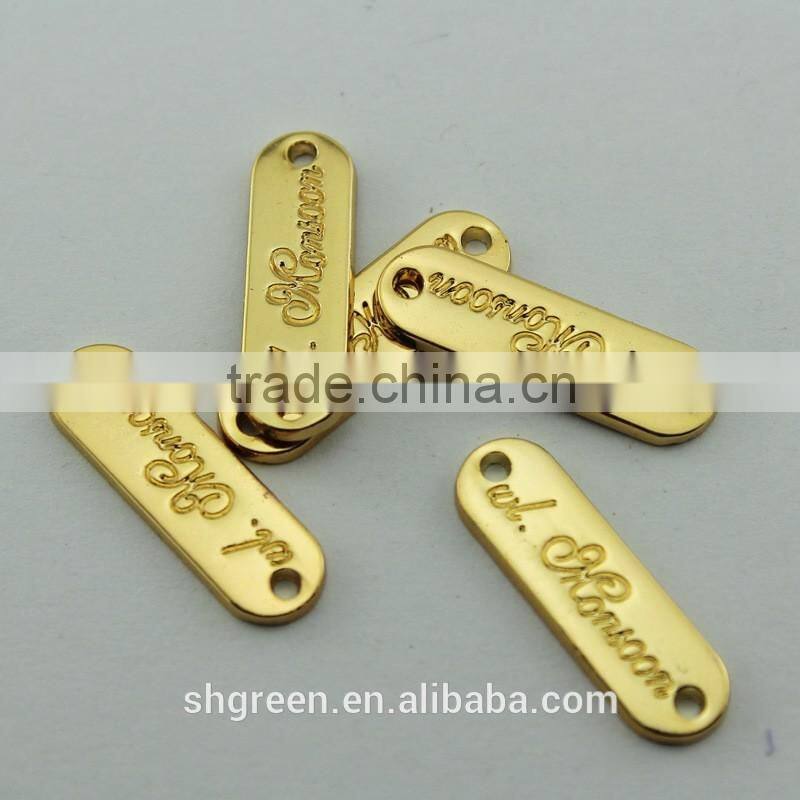 Lead-free metal raised logo plate with back 3M foam glue