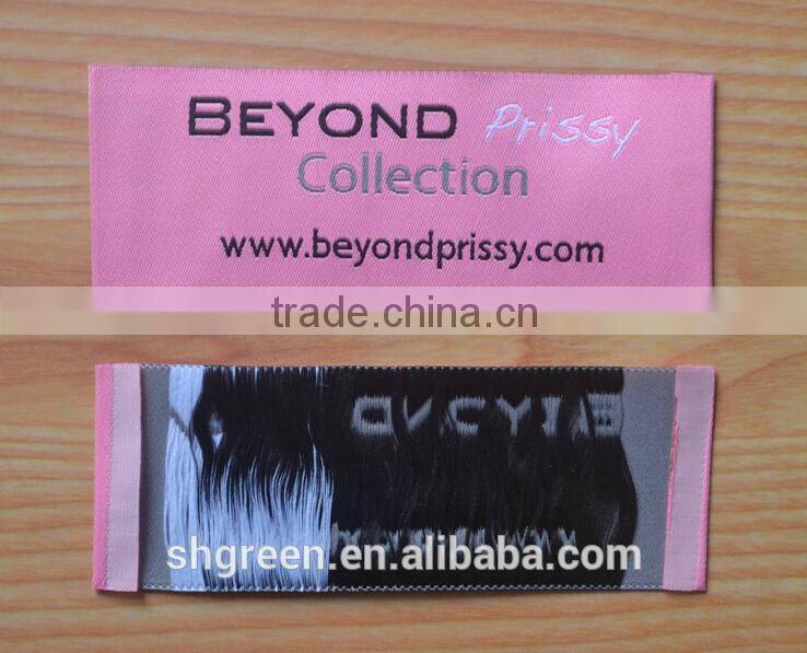 high definition sports wear fabric woven label with trademark