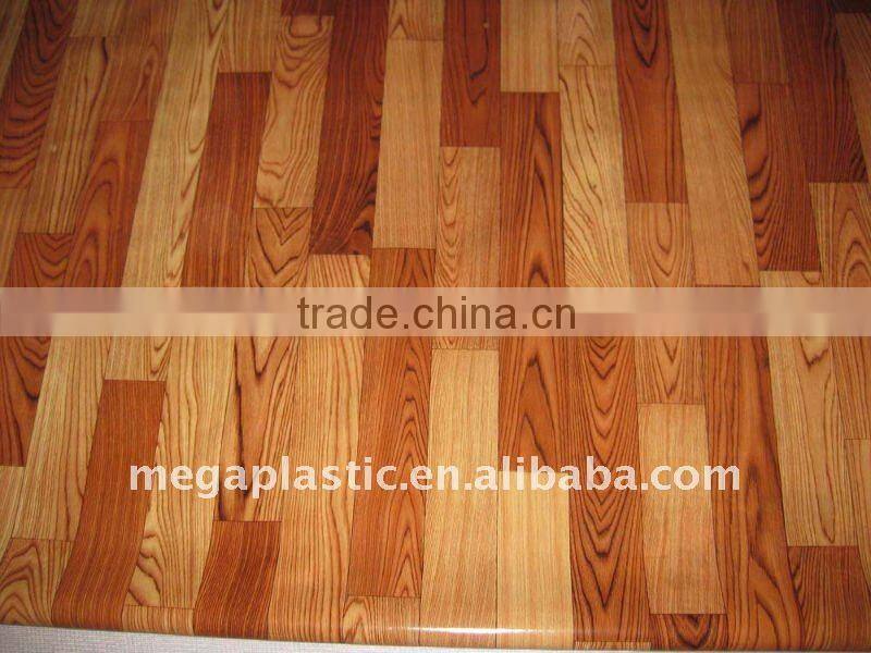 Imitation Wood vinyl linoleum floor in Sheet/ Roll
