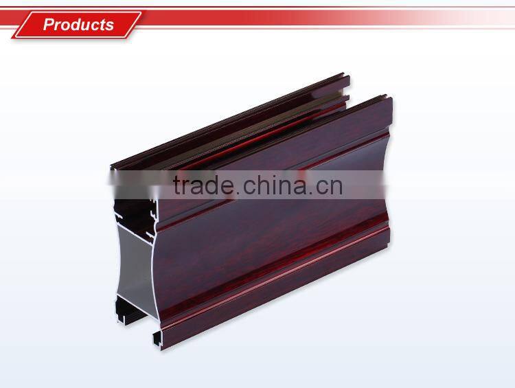 Quality aluminum profile for windows and doors wood grain surface
