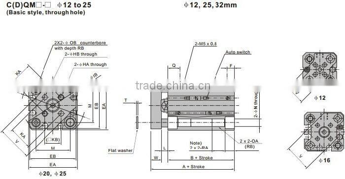 CQM Series Compact Cylinder Guide Rod Type