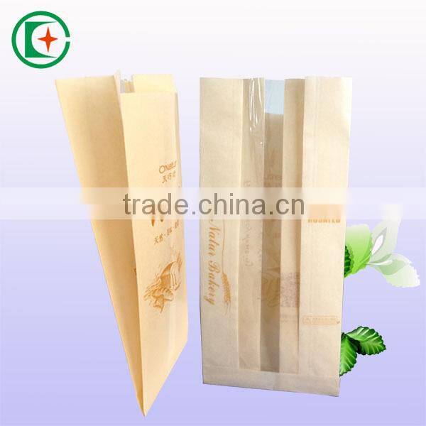 Clear window multiply bread paper bag industry toast paper bags