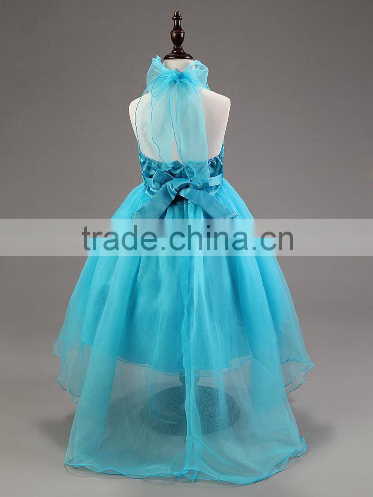 high quality girl's trailing wedding dress kids wedding dress summer flower girl dress skirt gauze white trailing skirt girls