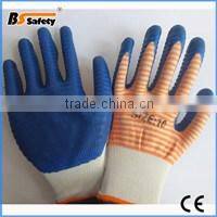 BSSAFETY Polyester kintted nitrile coated working gloves direct from factory