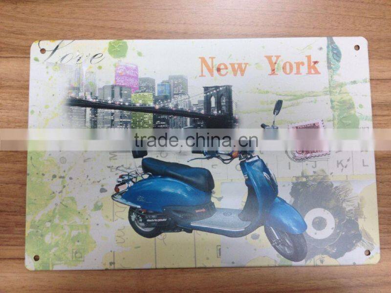 retro extrude tin beer sign