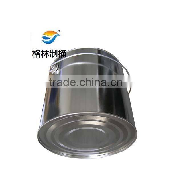 2.5L Round metal bucket with metal handle
