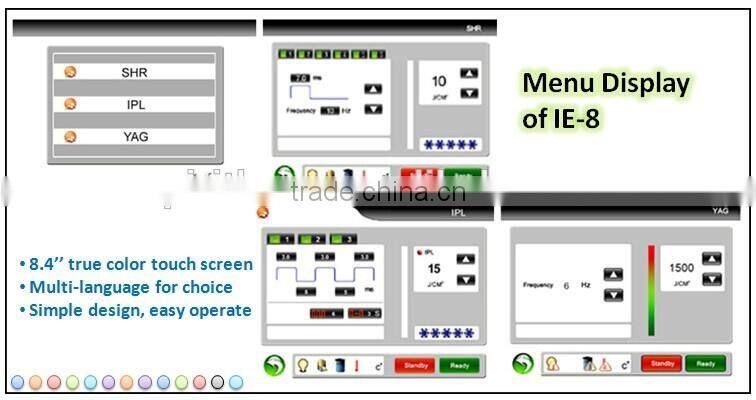 Super combination, Multi-function machine, Laser SHR IPL epila laser hair remover