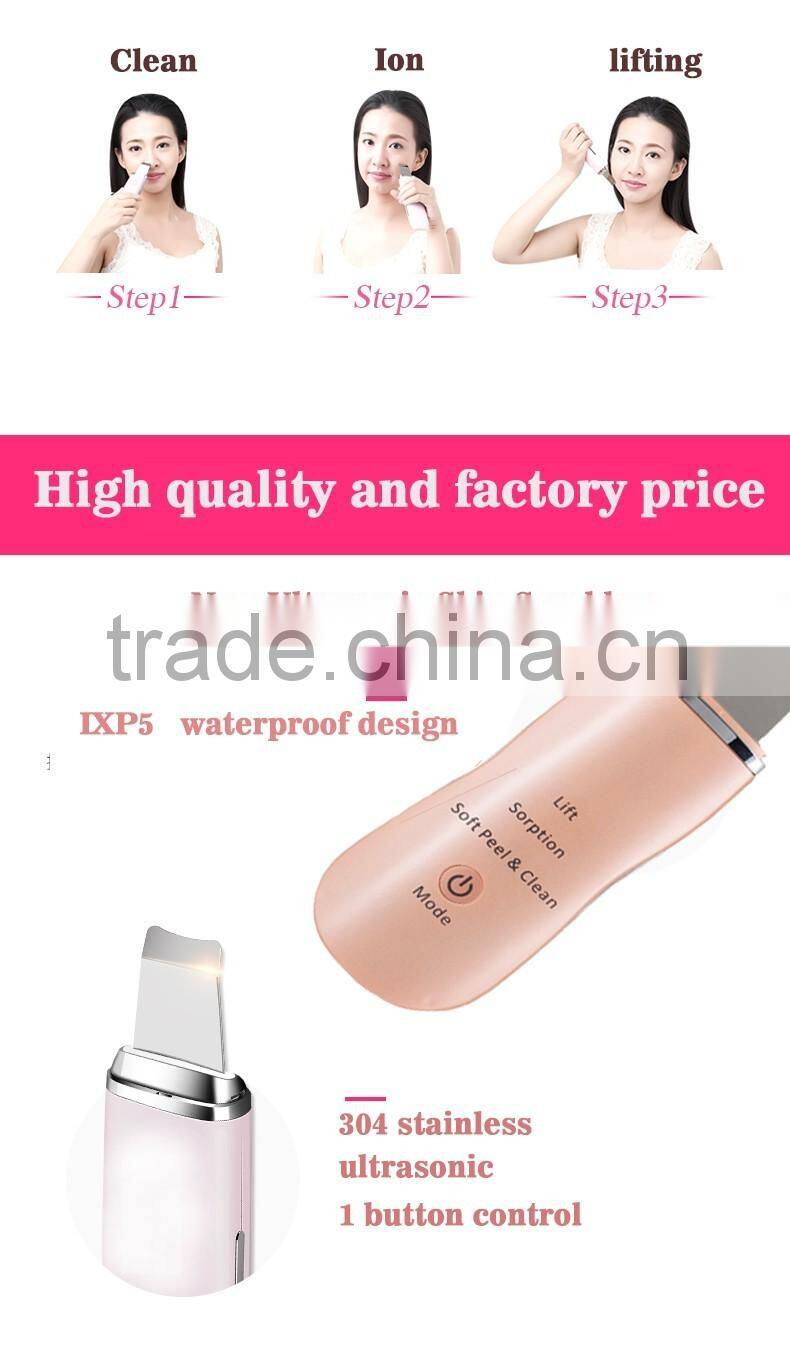 Sonic Peelling Ultrasonic Skin Scrubber Spatula & Infusion Face massage and skinyang portable Sonic peeler skin scrubber