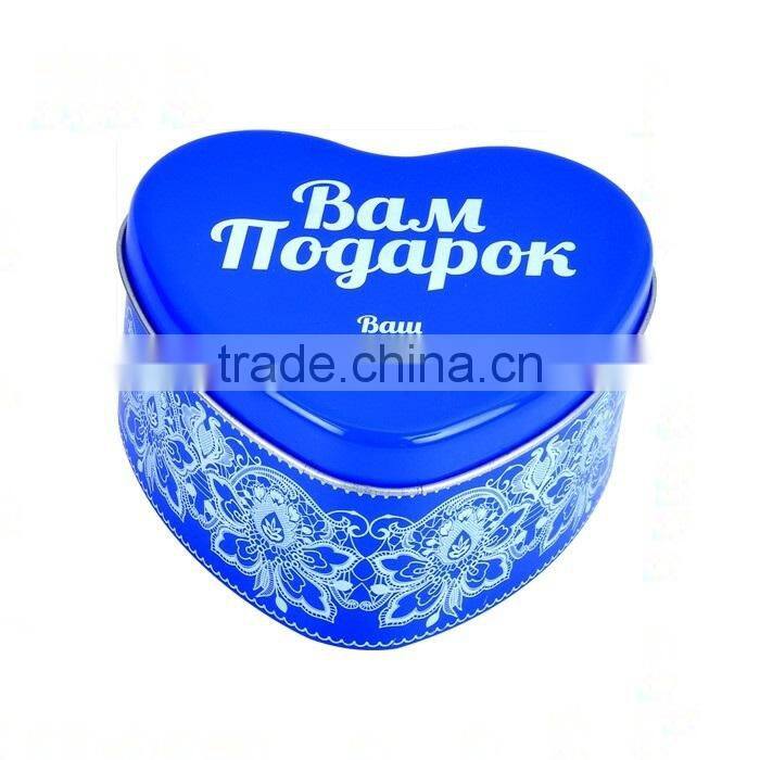 fancy special custom logo printed heart shape gift box mint tin gift tin box