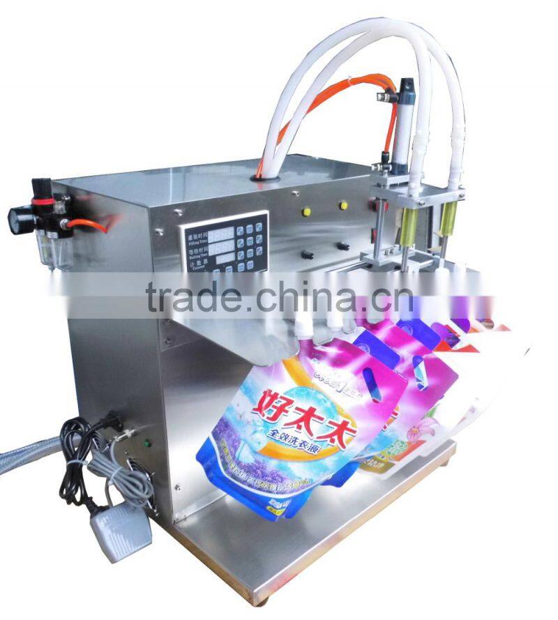 Electric Digital Control 6L Flow Rate 3 Nozzles Spout Bag Filling Machine For Spice Water