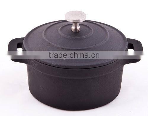 Cast Iron Cookware Mini Enamel Hot Soup Pots With Decal