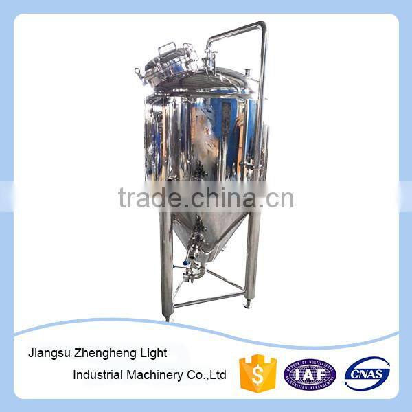 304,316L Stainless steel 3 Barrel Jacketed Conical Fermenter with Top Manway