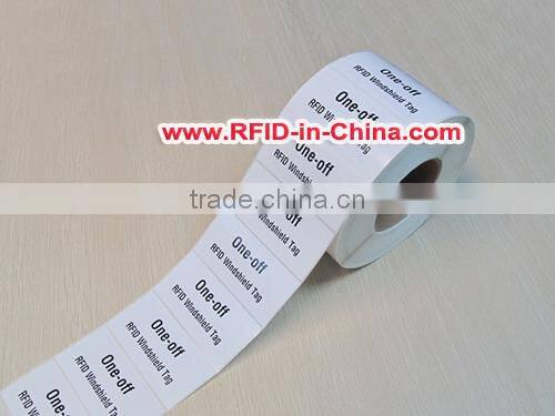 Car Tracking RFID Plastic Labels Adhesive on Car Windshield