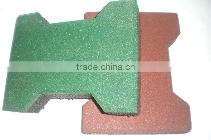 20cm x16 cm(LengthxWidth) Gym dog bone shape rubber floor tiles