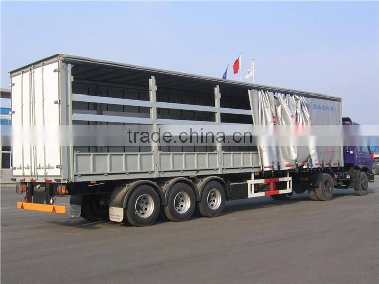 3 axle container tipping trailer, box stake semi trailer