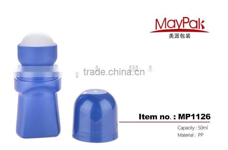 Perfume blue color essential oil roll on bottle