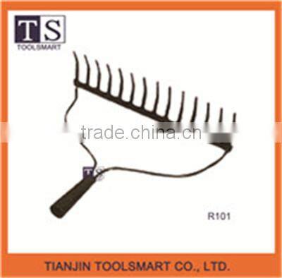 Garden rake Steel Forged Landscape Root Rake Heads leaf rake
