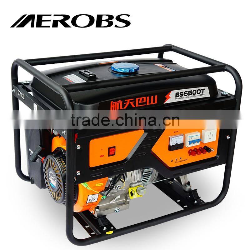BSGE6500T Knife model AEROBS Outdoor Use 5kw Gasoline Generator with OEM