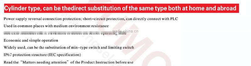 China supply M10 LJ10A3 detection LED IP67 cylinder proximity sensor inductive proximity sensor